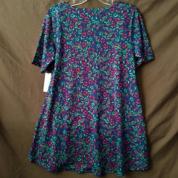 LulaRoe Short Sleeve Floral Dress, Size XS - Picture 4 of 5
